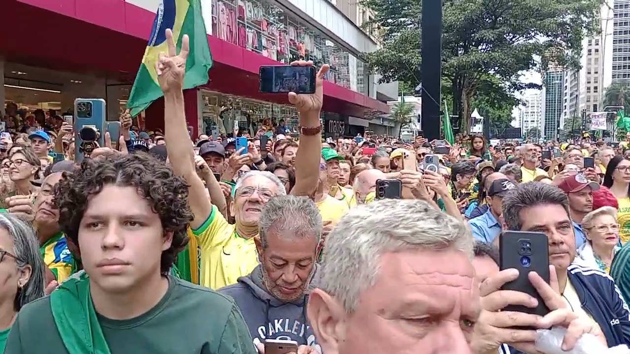 Hino Nacional - 💄 Anistia Já! 06 dw Abril de 2.025, Av. Paulista.