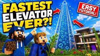 STOP Using Stairs! Build THIS Bubble Elevator Instead! EASY Minecraft Hacks & Tutorials