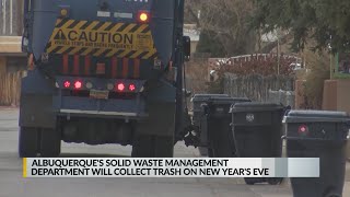 Trash, recycling to be collected New Year’s Eve in Albuquerque