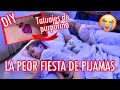 LA PEOR FIESTA DE PIJAMAS + HACEMOS TATUAJES DE FANTASIA | Familia Panda