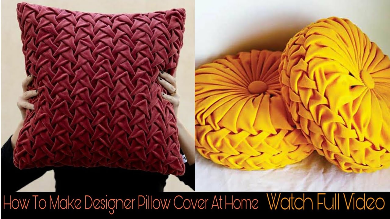 DIY Designer Pillow Cover Making How To Make Designer Pillow Cover