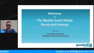 Goodwill Columbus Workforce Development Social Media Recap and Forecast for Nov.  16 to Nov.  27