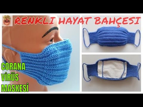 Corona Maskesi / Tığ İşi Maske / Bir saatte Yap Tak / Anlatımlı Yapılışı -  Örgü Dantel Oya El İşi