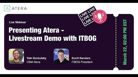 ITBOG Livestream Demo - Atera