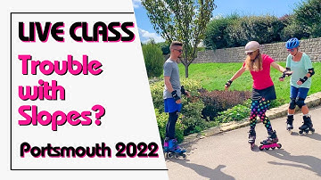 How to stop safely  on rollerblade down slopes? Inline skate problems while skating downhill.