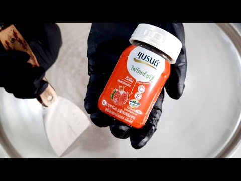 แบรนด์ ไฟโตดริ๊งค์ ทับทิมผสมนม-ไอติมผัด-#ASMR!Brand's Phyto Drink Pomeganate&Milk-ep.450