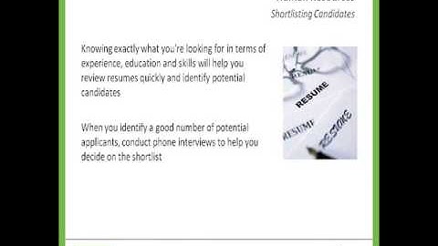How to Shortlist Candidates