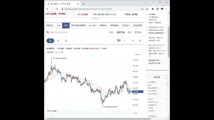 072710농심홀딩스 주가 전망 및 차트 분석