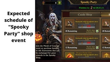 KING OF AVALON: Expected schedule of the "Spooky Party" shop event
