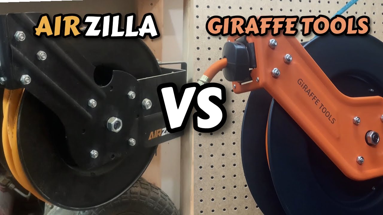 Giraffe Tools vs AIRZILLA Air Hose Reels - Comparison 