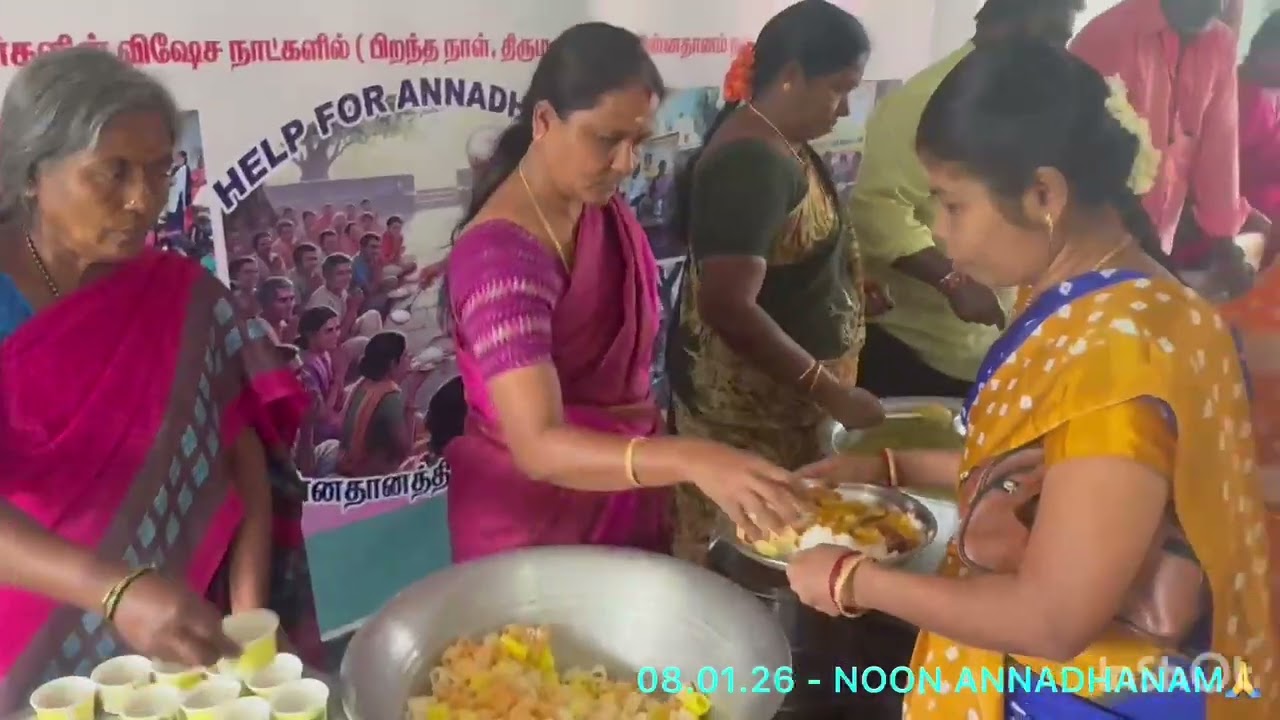 இன்றைய மத்தியான அன்னதானம் , ஆலயத்திற்கு வந்திருந்த அனைத்து பக்தர்களுக்கும் வழங்கப்பட்டது🙏