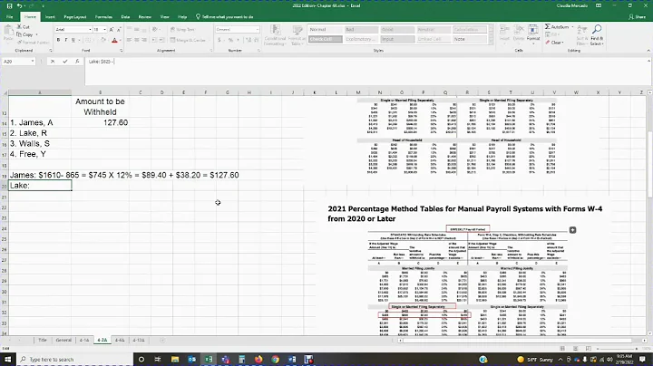 Payroll 2022- Problem 4-2A