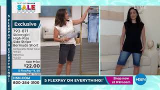 Skinnygirl HighRise Side Stripe Bermuda Short