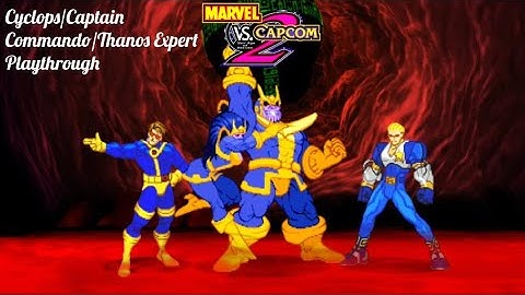 Marvel Vs. Capcom 2: Cyclops/Captain Commando/Thanos Expert Playthrough