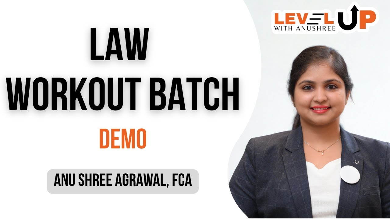 Law Workout Batch | Demo Video | CA Inter | Jan 2026 - YouTube