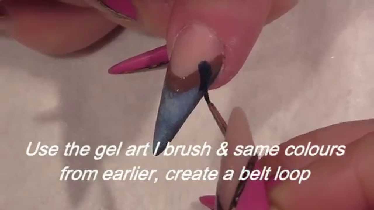 Distressed Denim Effect Nail Art Design by Hazel Dixon