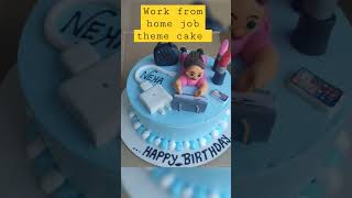 work from home job theme cake #shorts