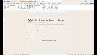 Word 365 2021 Cengage SAM M10 Project 1a Creating an Online Form S Cashman