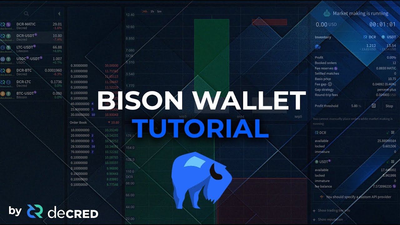Bison Wallet Tutorial: Trustless Atomic-Swap Trading