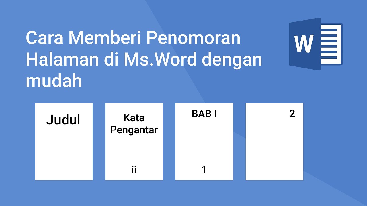 Cara Memberi Penomoran Halaman di Ms Word dengan mudah 