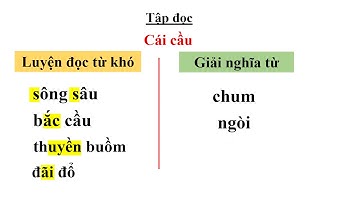 TIẾT 3 MÔN TIẾNG VIỆT LỚP 3 TẬP ĐỌC BÀI “CÁI CẦU” TUẦN 22
