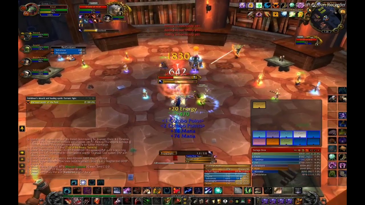 Warmane Karazhan Realm Onyxia Fight Boss Shade Of Aran Feral Dps