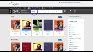 Gale Virtual Reference Library - Jan. 2017