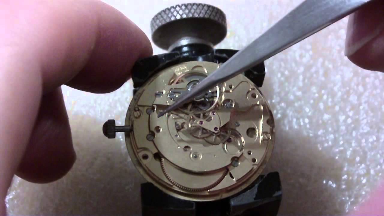 How I install a balance stop on a wrist watch, ETA 2892A2 - YouTube