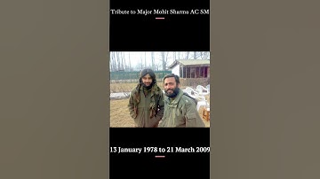 TRIBUTE TO MAJOR MOHIT SHARMA AC, SM 1 PARA SF 🔥⚔️ #shorts #army #trending #motivation