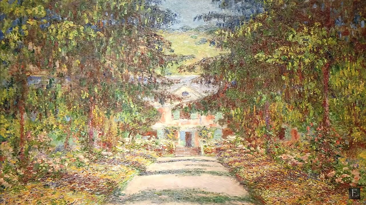 Claude Monet - The Great Alley in Giverny - 2 Hour Screensaver
