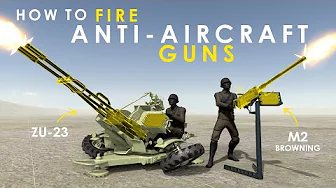 How to Fire Anti Aircraft Gun | M2 Browning & Zu-23