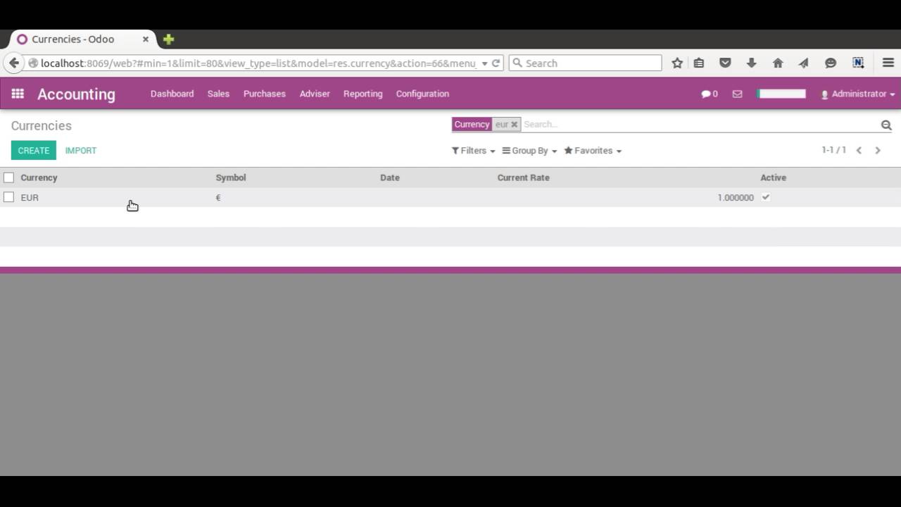 OdooSME - Managing Multiple Currencies