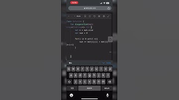 Solved Leetcode #1572 Matrix Diagonal Sum on my iPhone📱#Leetcode #Programming #kotlin #CodeHarbor