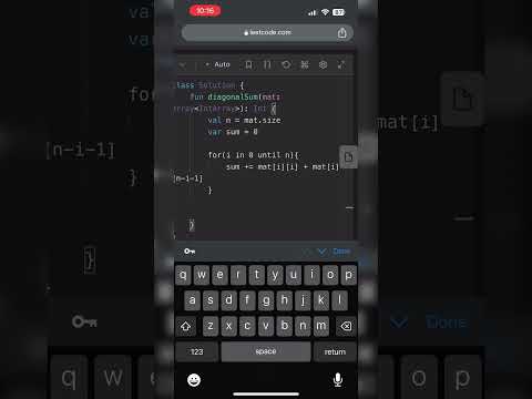 Solved Leetcode #1572