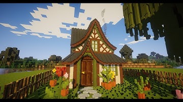 Minecraft cottage house with Chisel and Bits