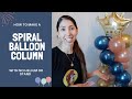 How to Make 4 Color Spiral Balloon Column Without Helium or Stand |  Easy Balloon Tower Tutorial