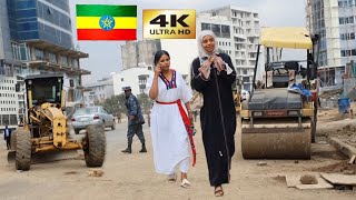 ፒያሳ ዛሬ , 🇪🇹 Addis Ababa walking Tour 2024 , Ethiopia [4K]