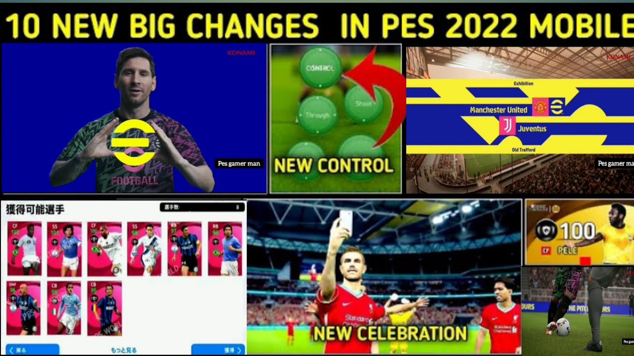 10 important new changes&features in pes2022 mobile/new update in pes2022
