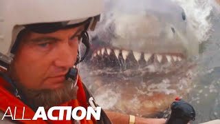 Huge Shark Takes Out A Helicopter | Jaws 2 (1978) | All