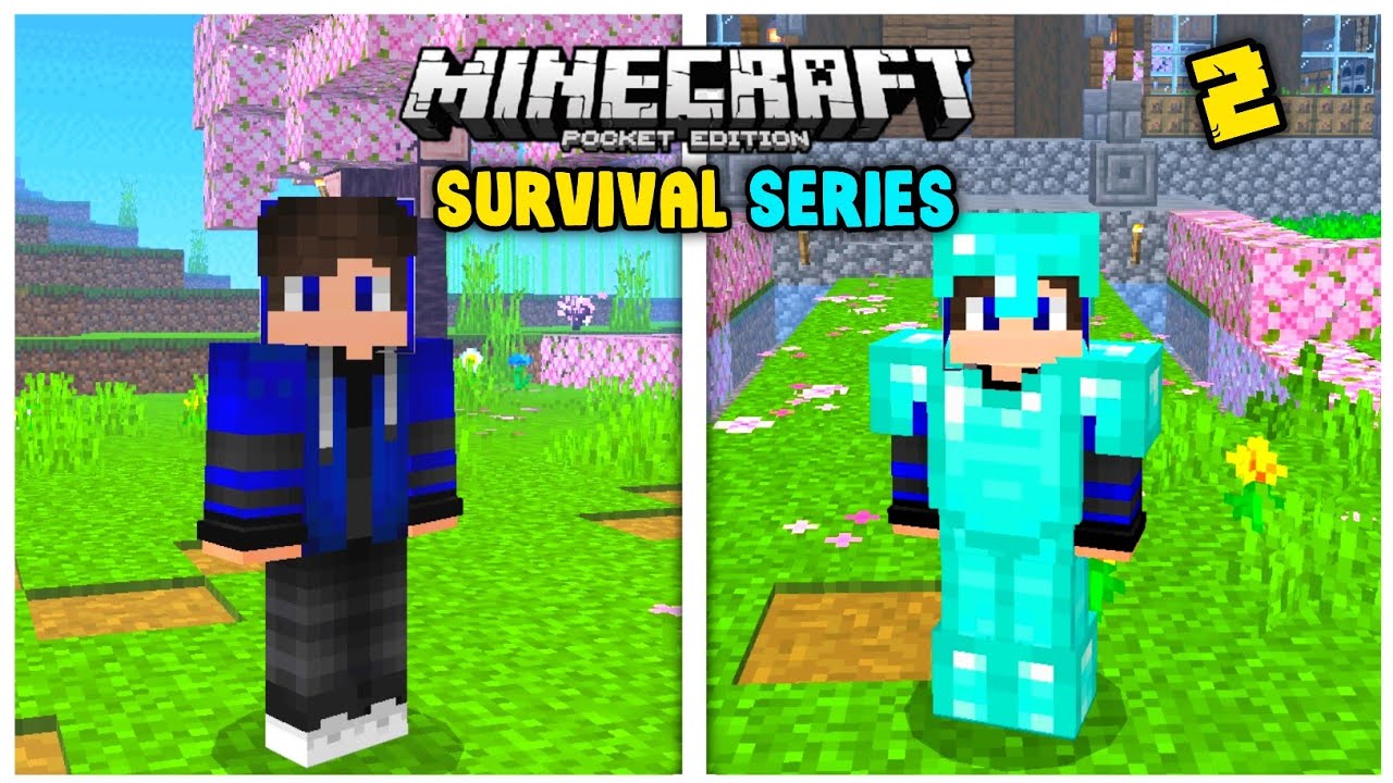 I make full diamond armor | Survival series pe #2 in hindi#minecraft ...