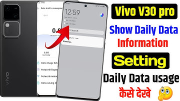 how to show data usage in vivo v30 pro | vivo v30 pro data usage settings ||