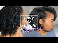 CURLY TO STRAIGHT ROUTINE 😍 | How I Straighten My Naturally Curly Hair & Add Body ft. Duvolle