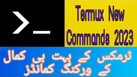 Termux New updated commands without login 2023