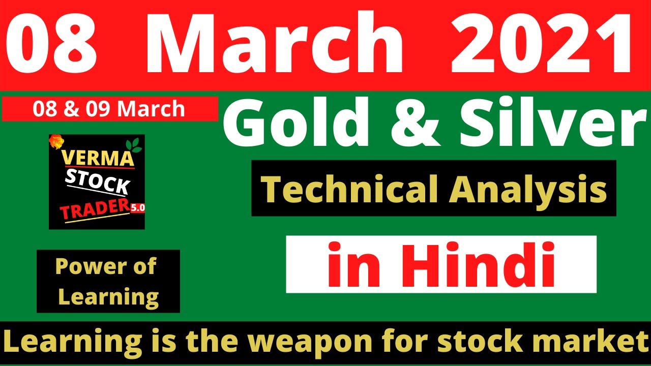 Gold and silver price Analysis in hindi || 08-March-2021 || By Verma Stock Trader
