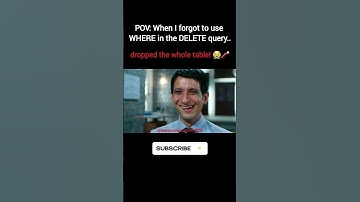 Forgot WHERE in DELETE query... and dropped the whole table! 😭🧨 #shorts @