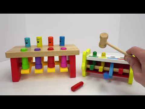 Learn Colors & Counting with Pounding Peg Toys!