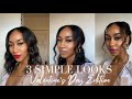 3 Simple &amp; Easy Valentine’s Day Looks| Beginner Friendly| How To| Valentine’s Day 2022| Rae Jaziel