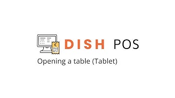 DISH POS - Opening a table (Tablet)