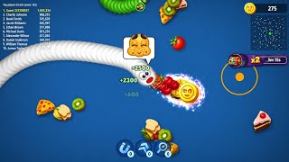 Famous Giant Worm Attack! Epic Worms Zone.io Gameplay | Huge Arena Battle Profile