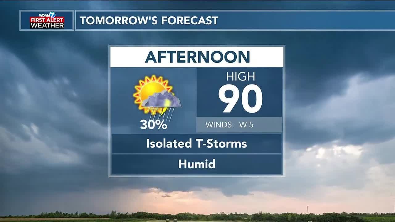 Scattered showers and thunderstorms this afternoon - YouTube